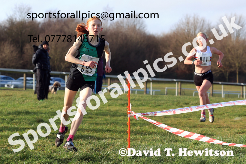 Womens Under-17s, 2026 Northern Cross Country Champs., Pontefract Racecourse, Pontefract. Photo: David T. Hewitson/Sports for All Pics